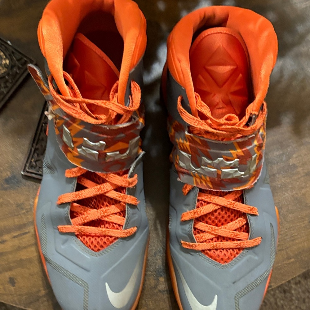 Niki Vibrant Orange and Gray High-Tops